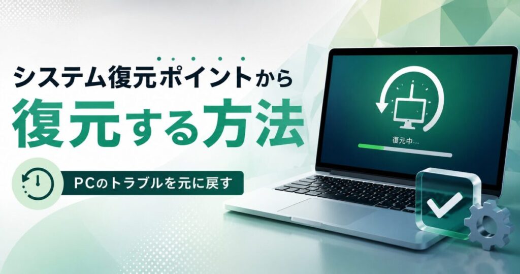 システム復元ポイントから復元する方法
