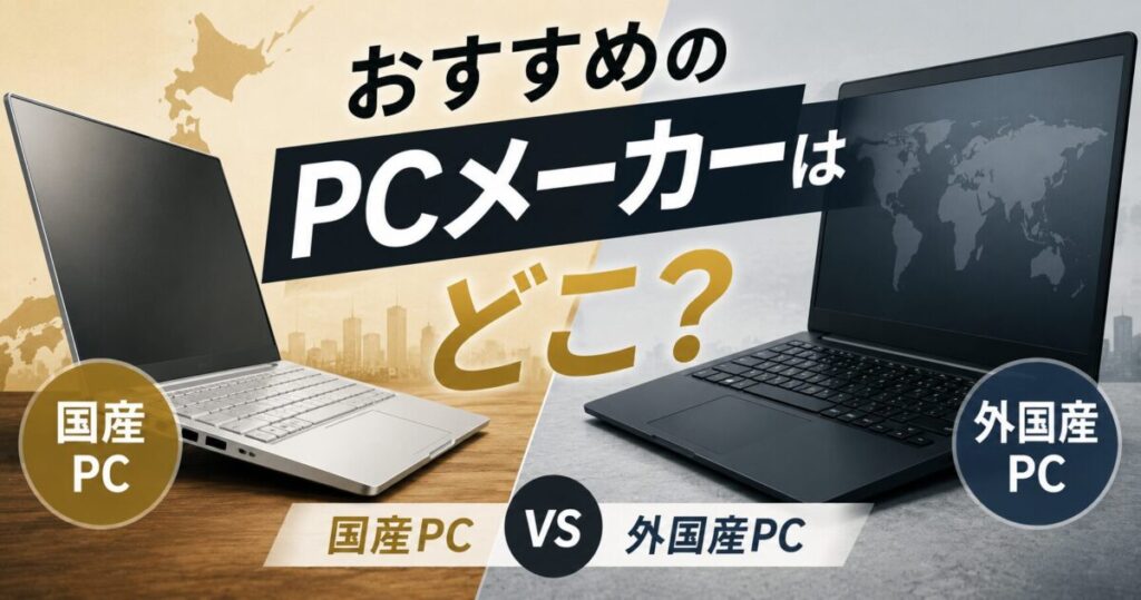おすすめのPCメーカーはどこ?国産PCと外国産PCはどっちが良い?