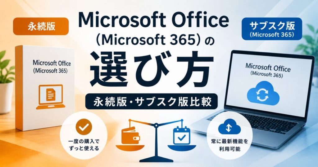 Microsoft Office(Microsoft 365)の選び方【永続版・サブスク版比較】
