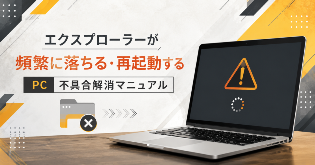 エクスプローラーが頻繁に落ちる・再起動する|PC不具合解消マニュアル