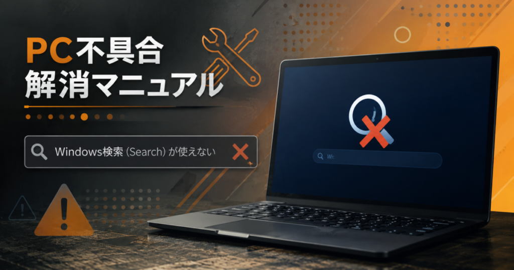 Windows検索(Search)が使えない|PC不具合解消マニュアル