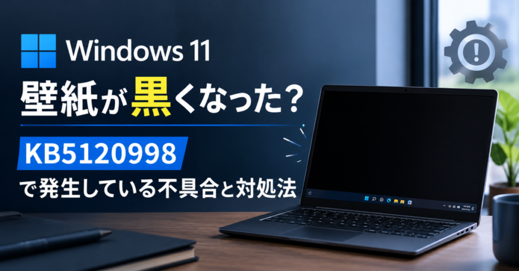 Windows 11の壁紙が黒くなった?KB5120998で発生している不具合と対処法